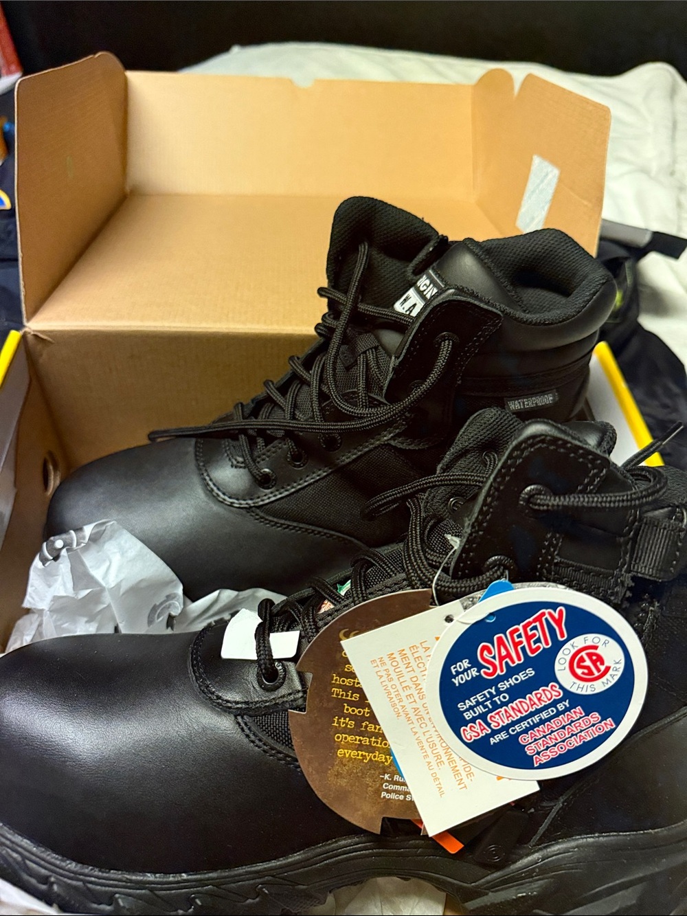 Unisex Black Safety Work Boots - CSA Certified Comfort